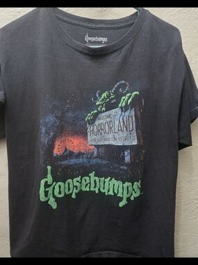 Goosebumps Horrorland Graphic Tee Vintage Style Distressed Grunge Y2K L
